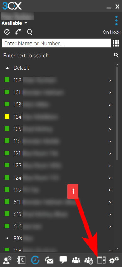 3CX Windows Switchboard Button